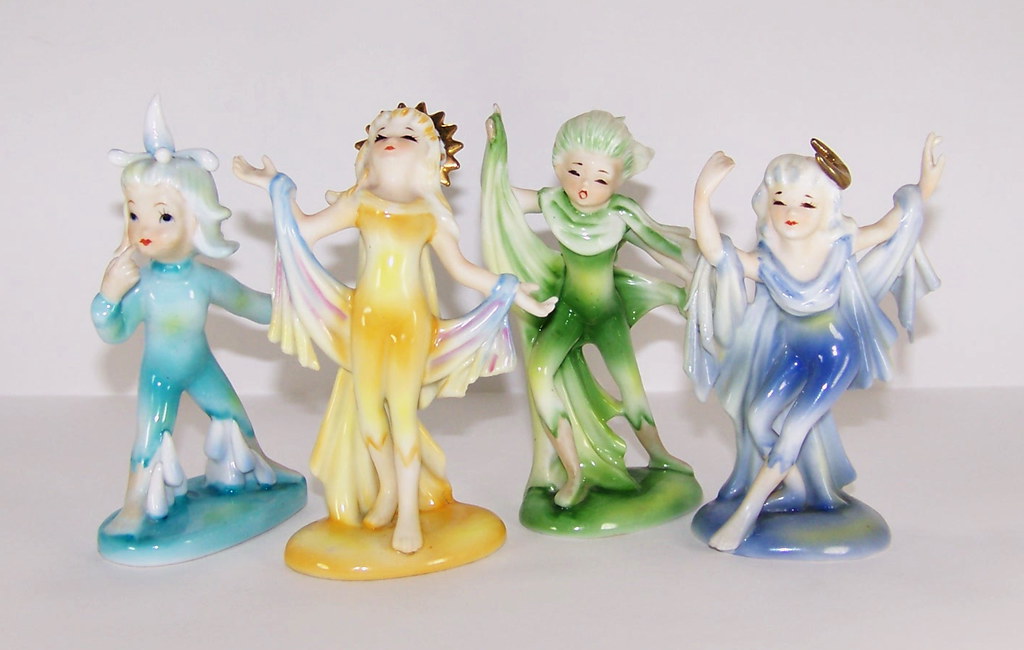 Geo Z Lefton Rain, Sun, Wind, Moon Elemental Fairy Figurin… Flickr