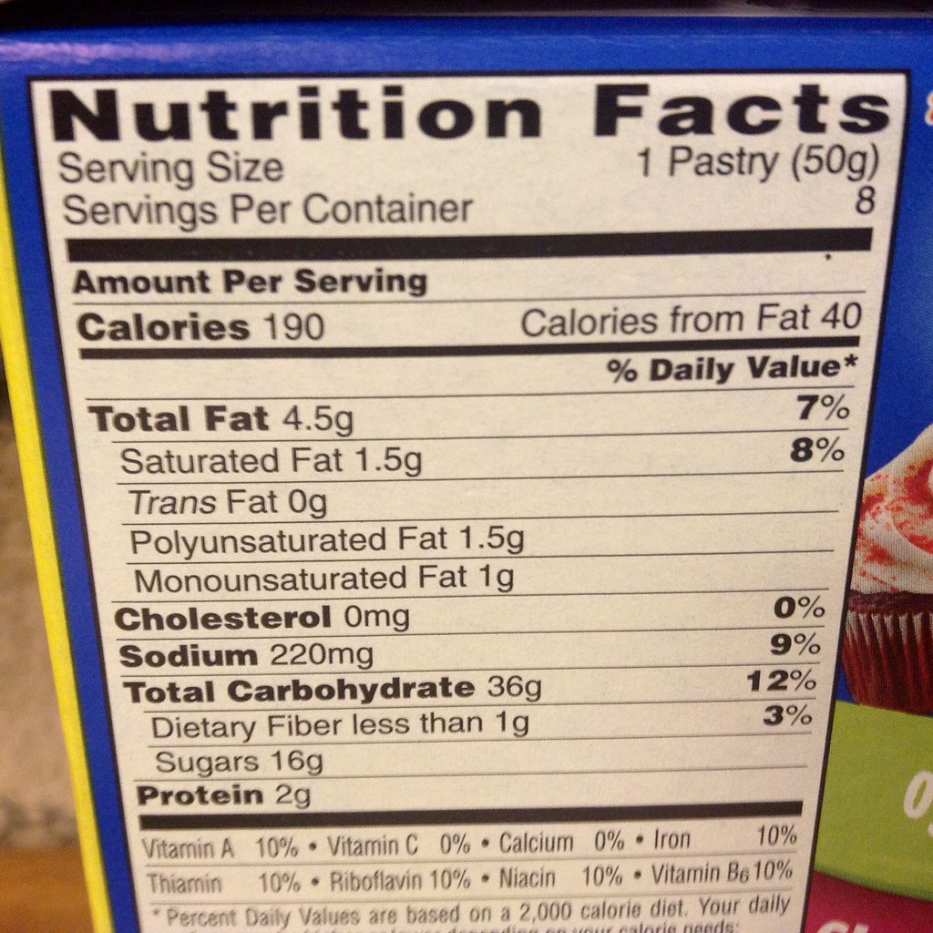 31 Pop Tarts Nutrition Facts Label Labels Design Ideas 2020
