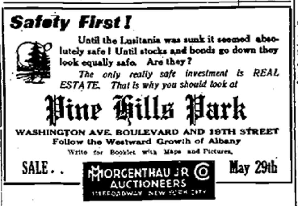 Pine hills real estate ad 1915 AlbanyGroup Archive Flickr