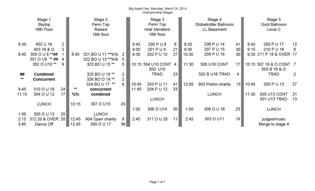 Western Region Feis Schedule 2024 Schedules Prelim and Open Big Apple Feis Flickr