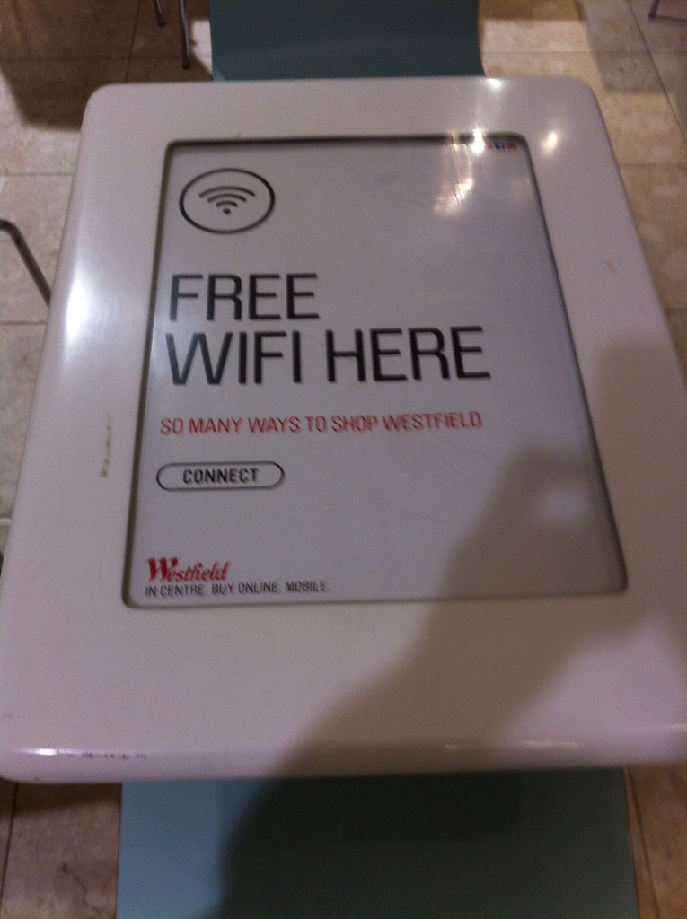 Free wifi Clearly signed free wifi at Westfield Burwood, N… Flickr