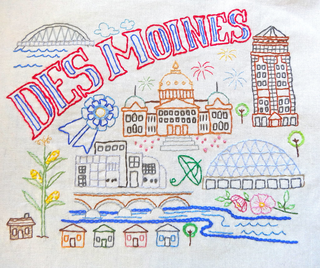 "Des Moines" Embroidery Wondercake Flickr