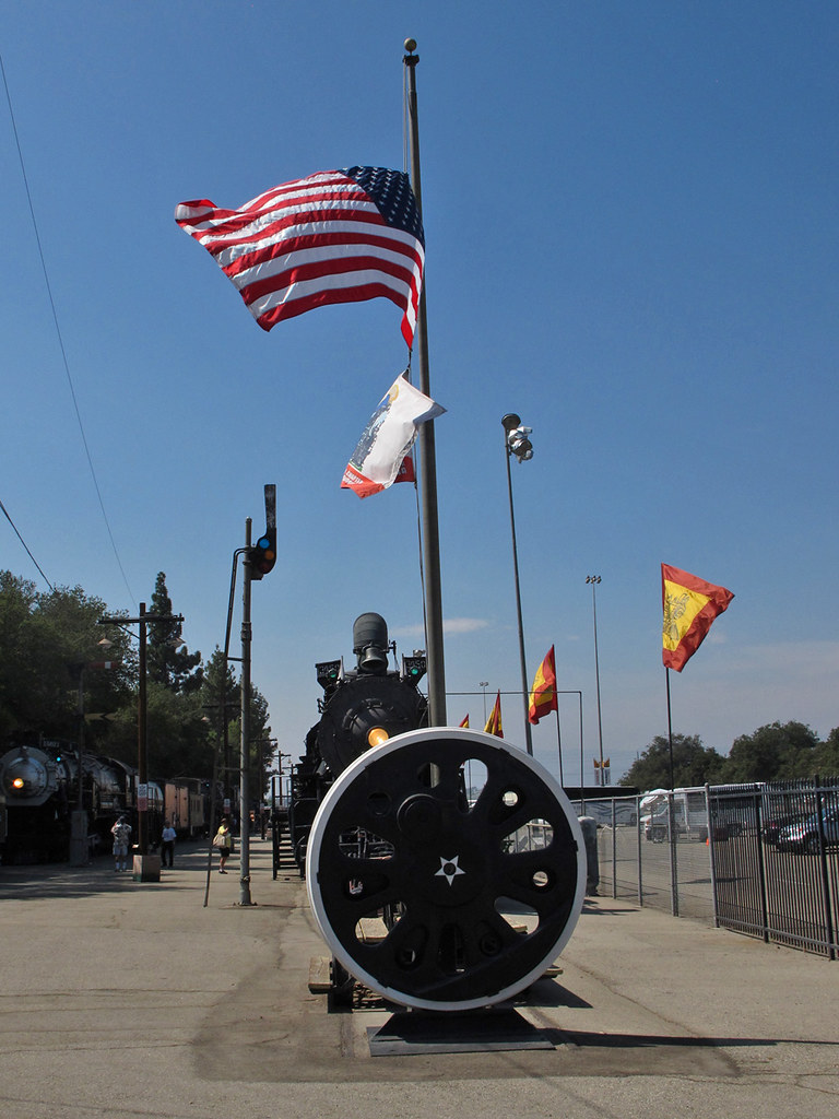 Half Mast on 911 Train Museum at LA County Fair linda m bell Flickr