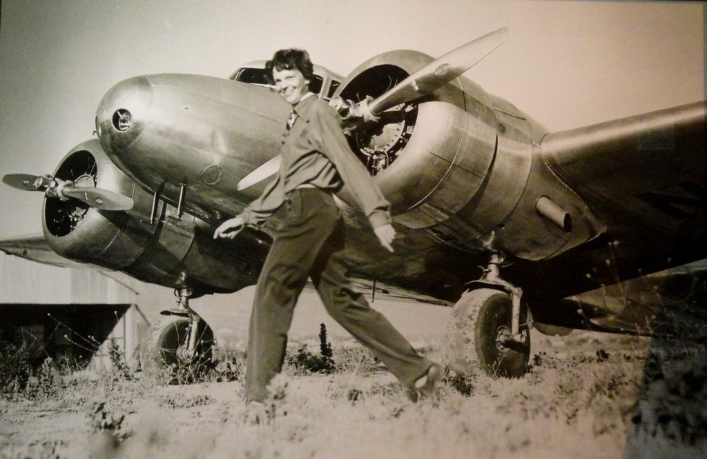Amelia Earhart in Front of Her Lockheed Electra (193037) Flickr