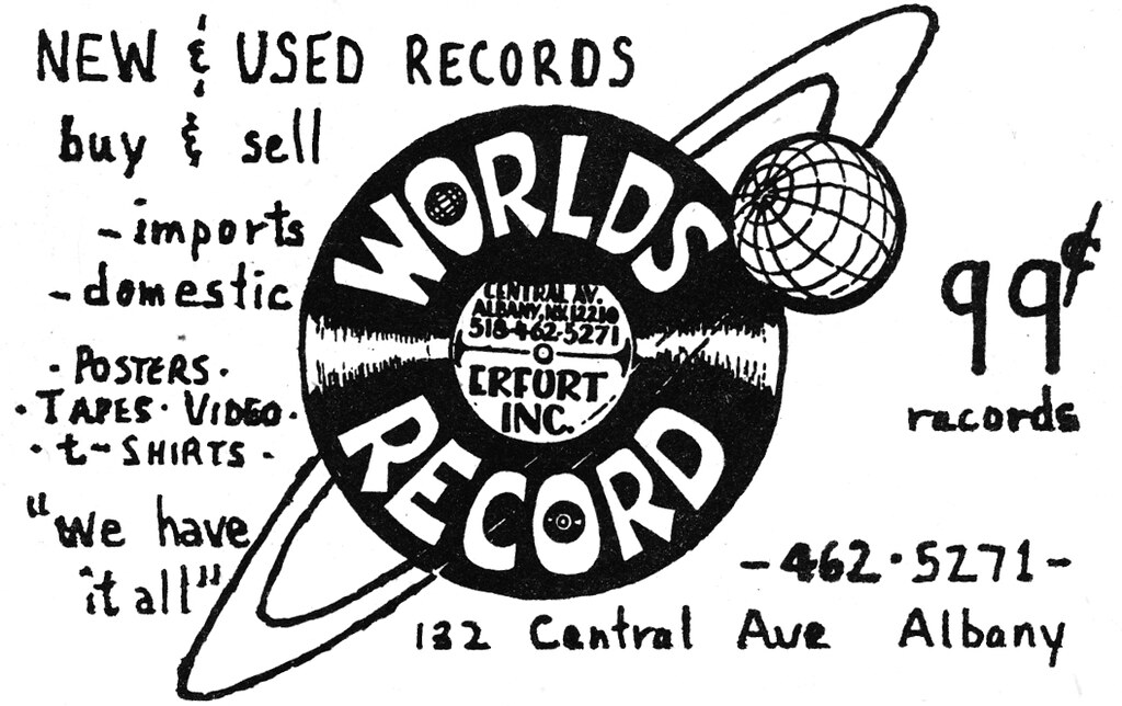 worlds record store central ave albany ny 1980s AlbanyGroup Archive