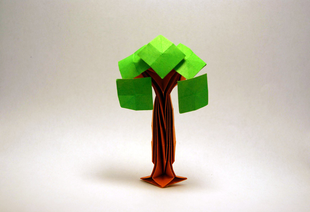 Origami Tree Designed and folded by Mindaugas Cesnavicius