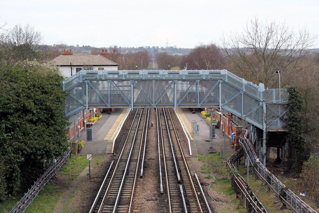 Theydon Bois Underground station Looking eastbound