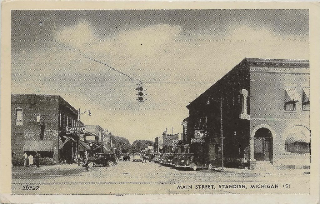 NE Standish MI 1930s GREAT Downtown View Stores Businesses… Flickr