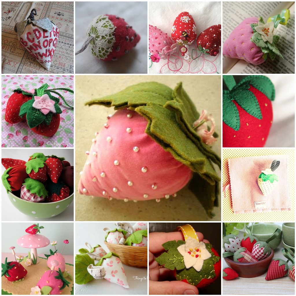 Inspiration for strawberry Pincushion Swap 1. vintage stra… Flickr