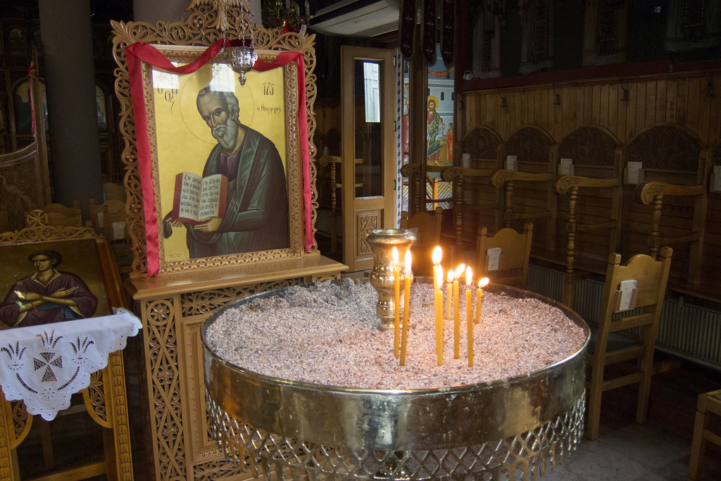 Greek votive candles Greece 2012 Thomas Quine Flickr