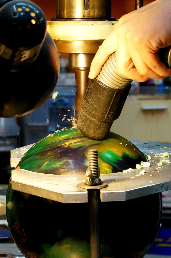 Bowling ball drilling mmlkwan Flickr