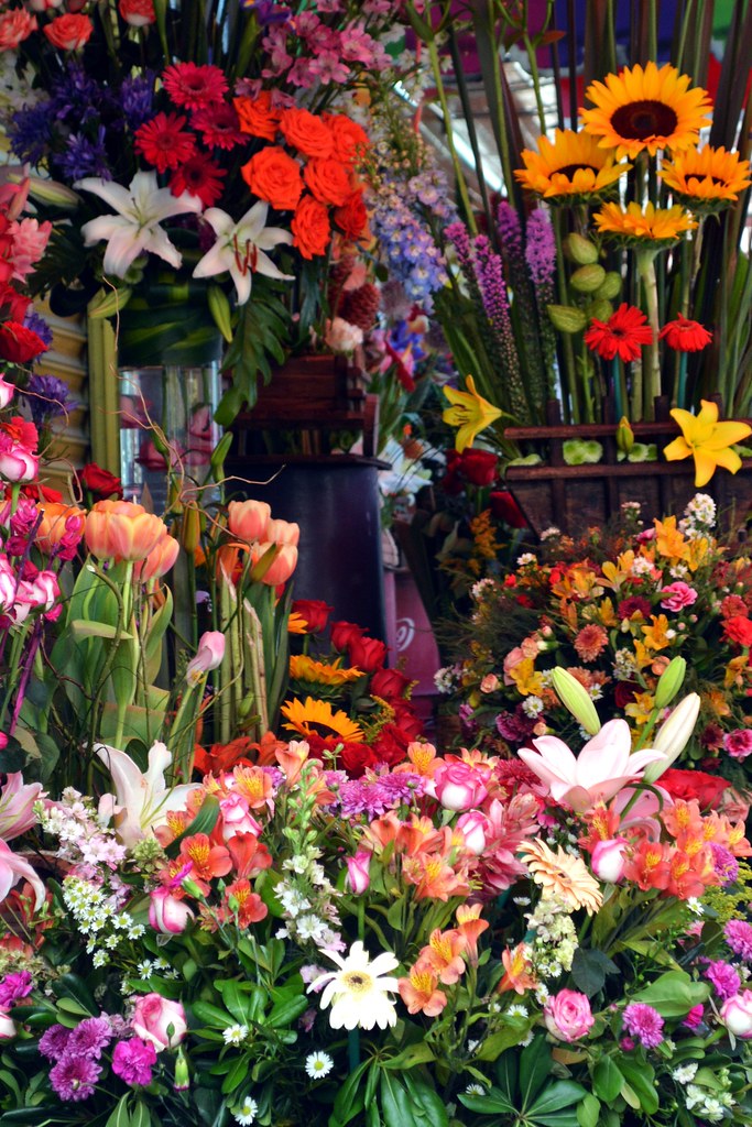 Flower Market Colourful display at a market in central Mex… Flickr