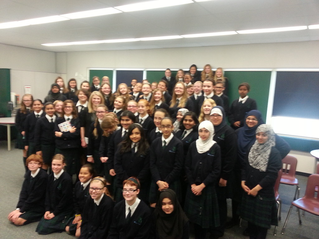 Shannon Greer from Global News at Avonmore School Edmonton Public