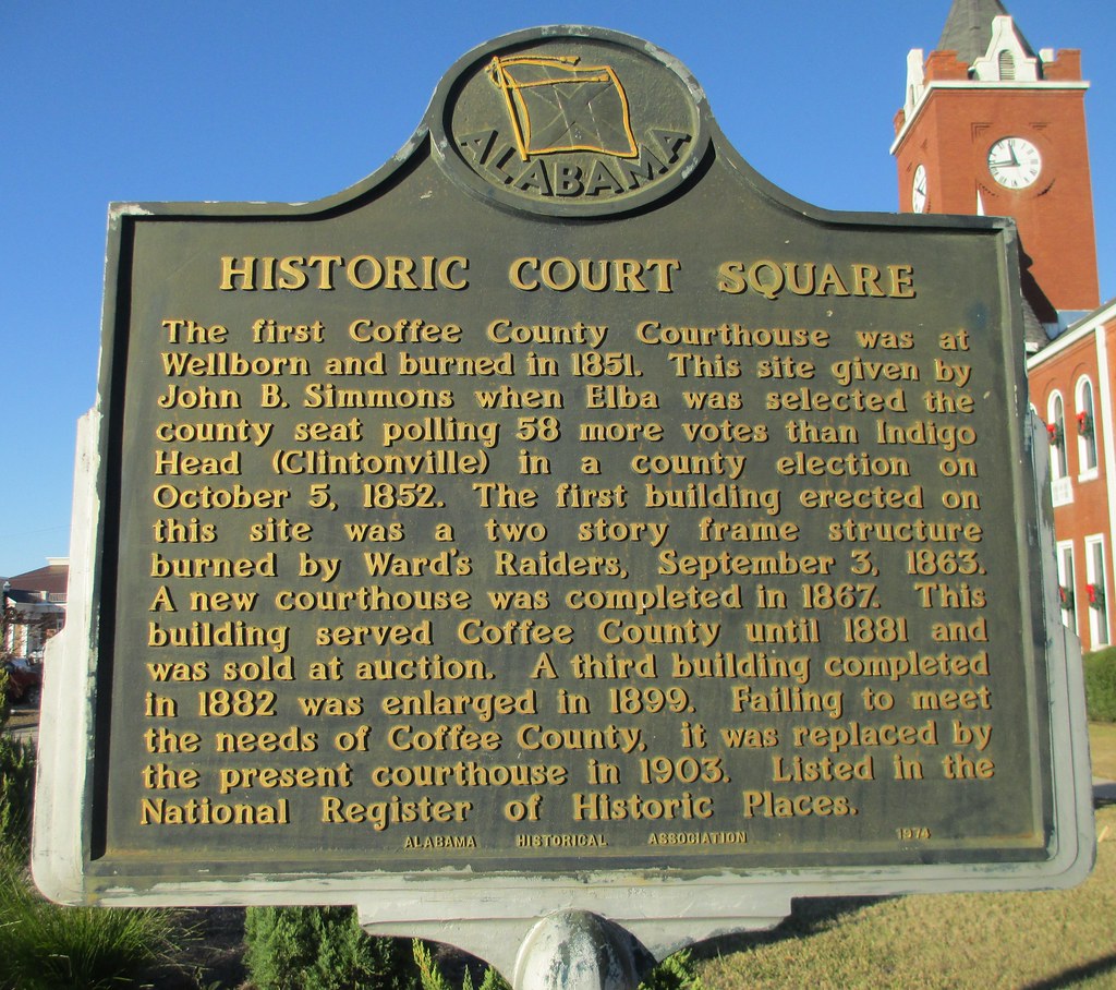 Historic Court Square Marker (Elba, Alabama) Located in fr… Flickr