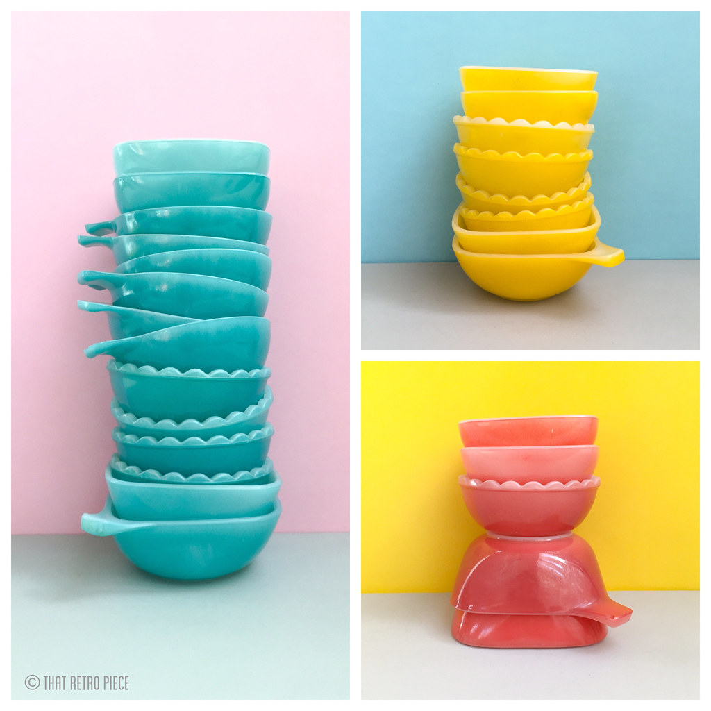 Towers and towers of Agee Pyrex ramekins and pudding bowls… Flickr