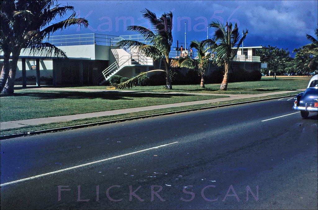 Swimming Pool Hickam AFB 1958 Still there? White cardboard… Flickr