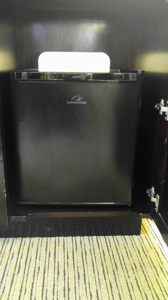 Mini Fridge at the Hilton Checkers Mini Fridge in King Bed… Flickr