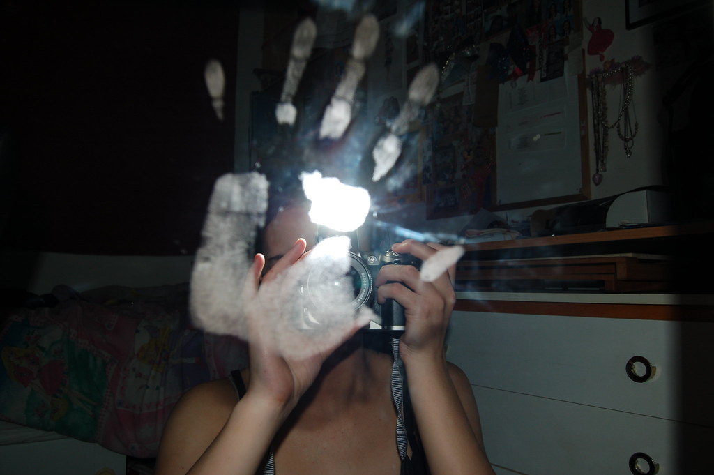 Handprint on Mirror Adele Spicer Flickr