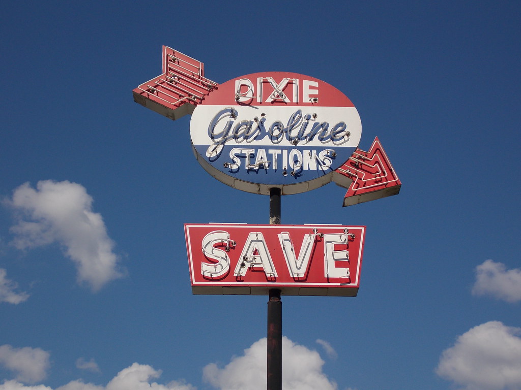 Dixie Gasoline StationsSave Neon SignMeridian, Ms. Flickr