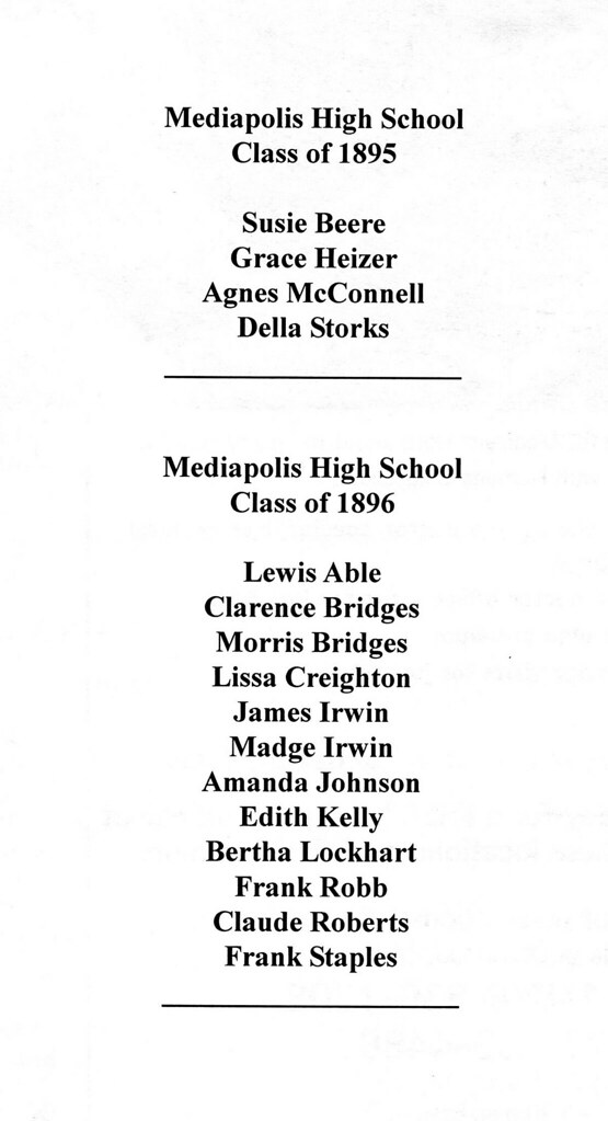 17 MHS Class of 1895,96 Mediapolis High School, Mediapolis… Flickr
