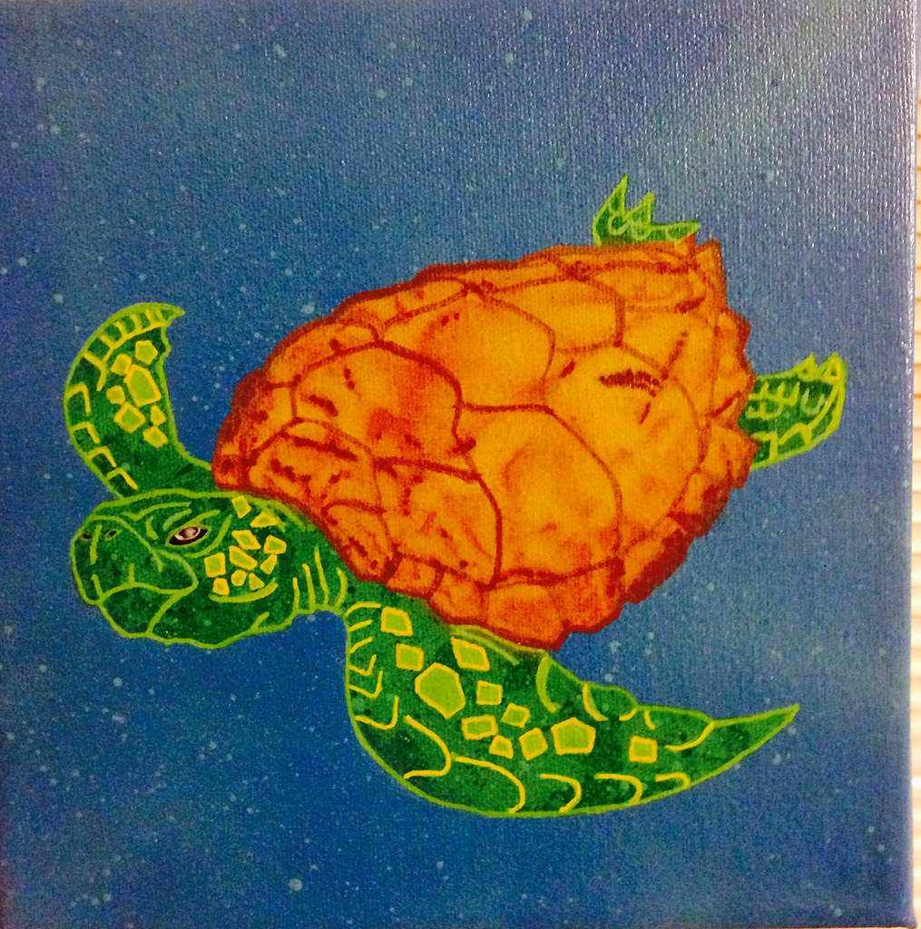 Sea Turtle spray paint and paint marker Marine Series 2013… Flickr