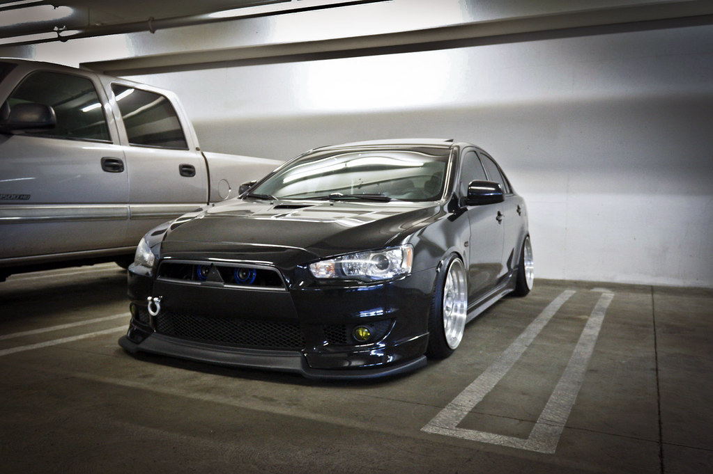 Slammed Lancer Gts 18x10 Tow Hook Hella Horns Christopher Marron