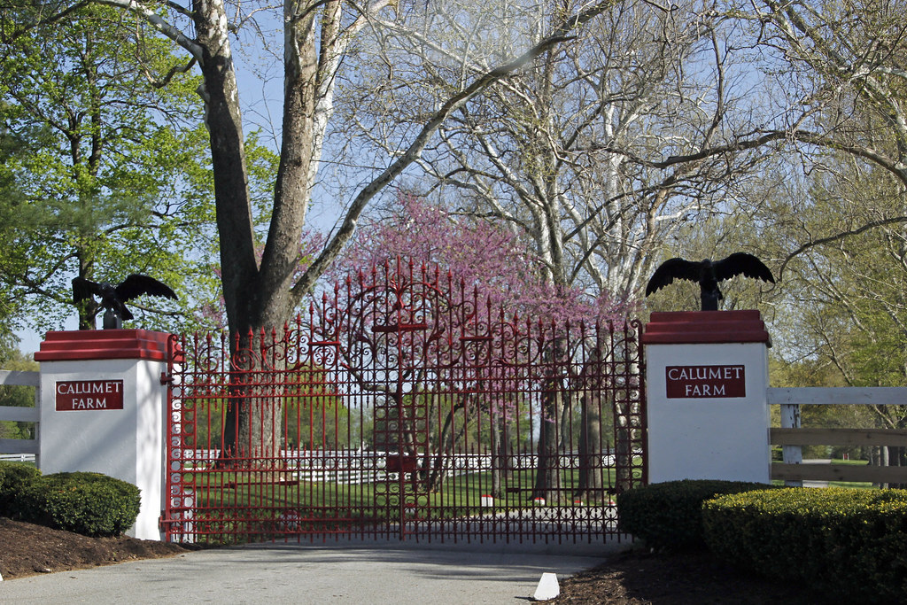 Calumet Farm Gates Calumet is probably the most famous hor… Flickr