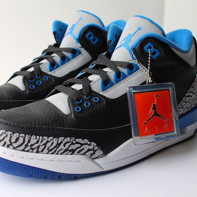 Sport Blue 3S Jordan Shoes Custom Retro 3 Preciously Sport Blue 3s