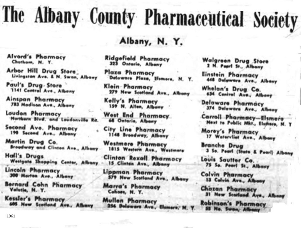 Albany County Pharmacy/drug stores 1961 albany ny 1960s Flickr