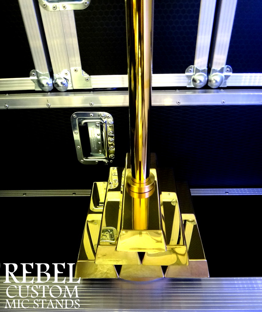 Rebel custom mic stands gold plated range Gold Bullion s… Flickr