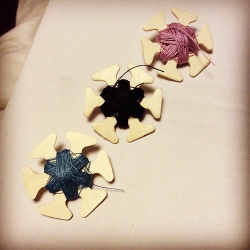 Midnight crafting.. Winding linen threads for the medieval… Flickr