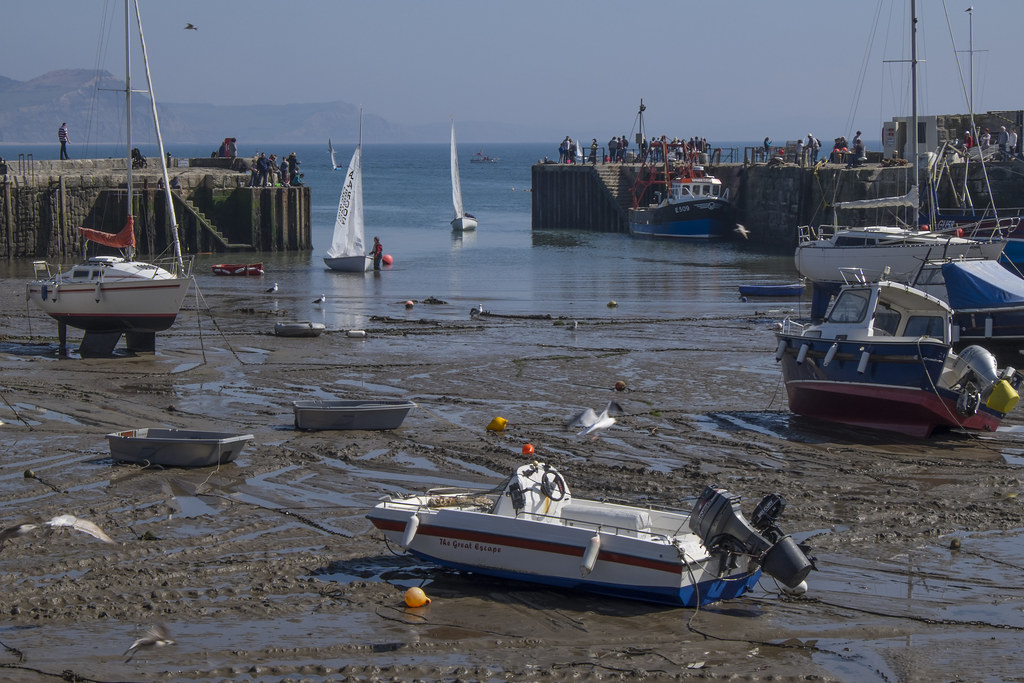20150406 Lyme Regis harbour at low tide 3 Low tide at Ly… Flickr