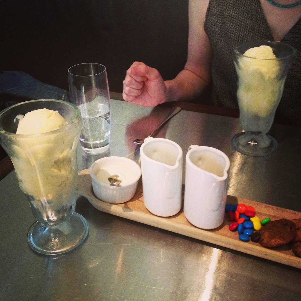 Ice cream sundaes at ad hoc, Napa vanilla ice cream, choco… Flickr