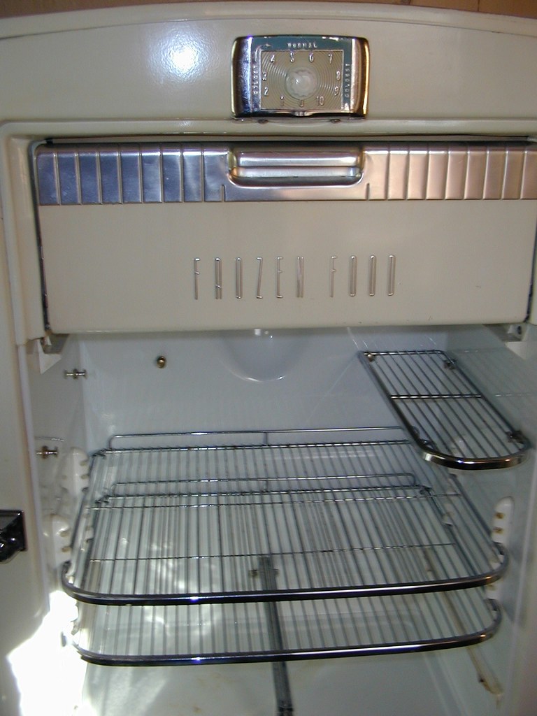 ZenithFULL inside top 1950s Zenith fridge interior Flickr