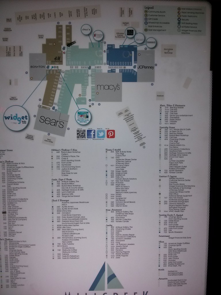 Directory Directory for Millcreek Mall Erie PA cjbird88 Flickr