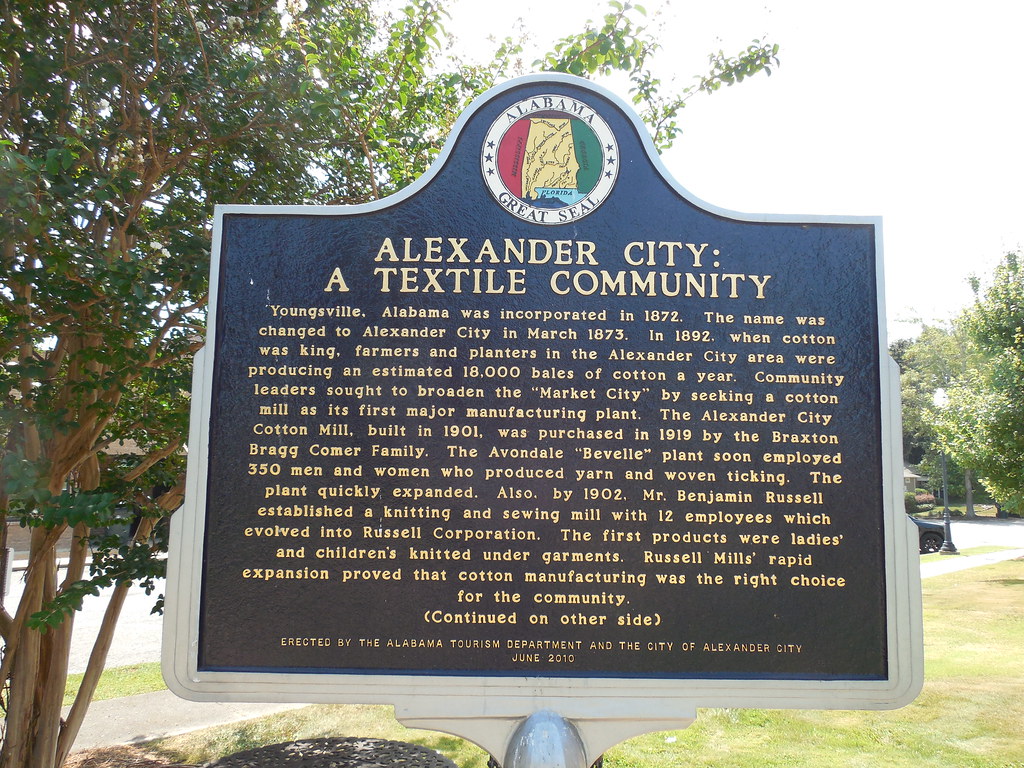 Alexander City Historic Marker Alexander City, Alabama Flickr