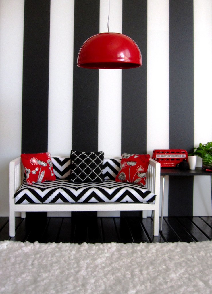 Black, white and red room A scene I created around an embr… Flickr