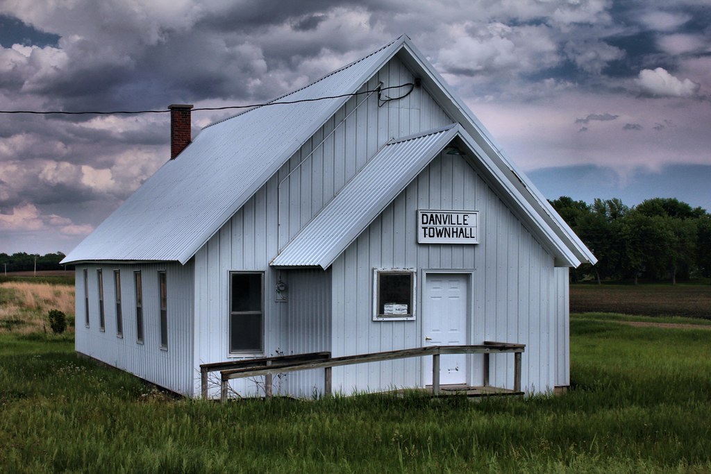 Danville Town Hall rural Mapleton, MN Tom McLaughlin Flickr