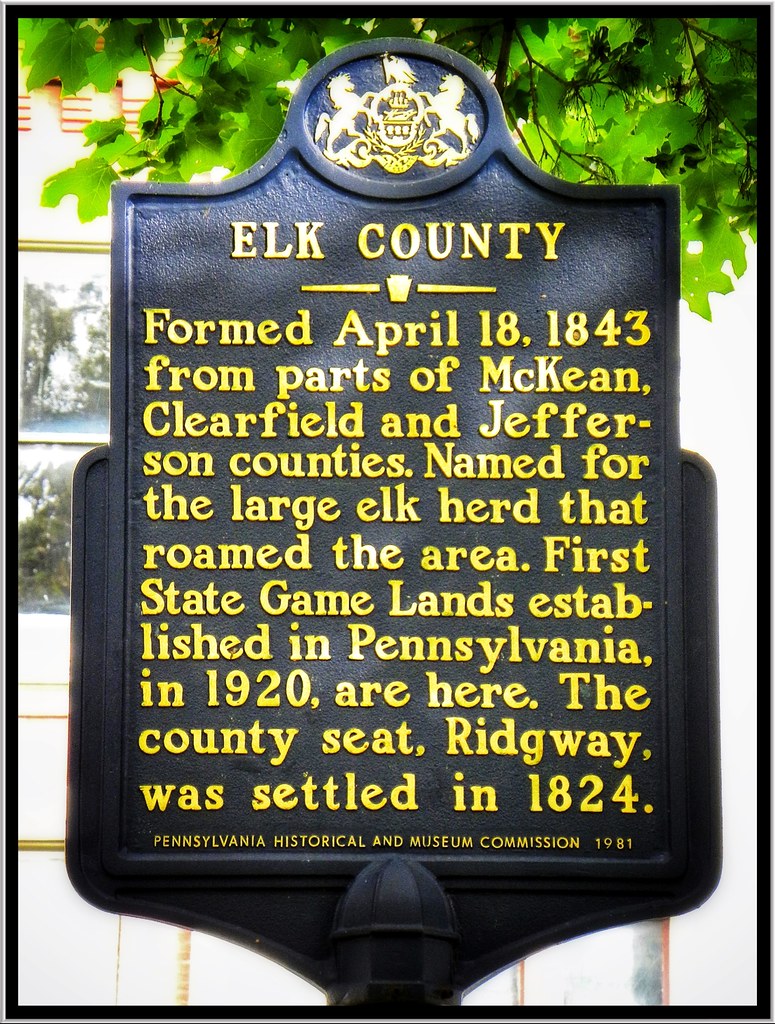 Ridgway Pa Plaque in front of Courthouse Elks County a photo on
