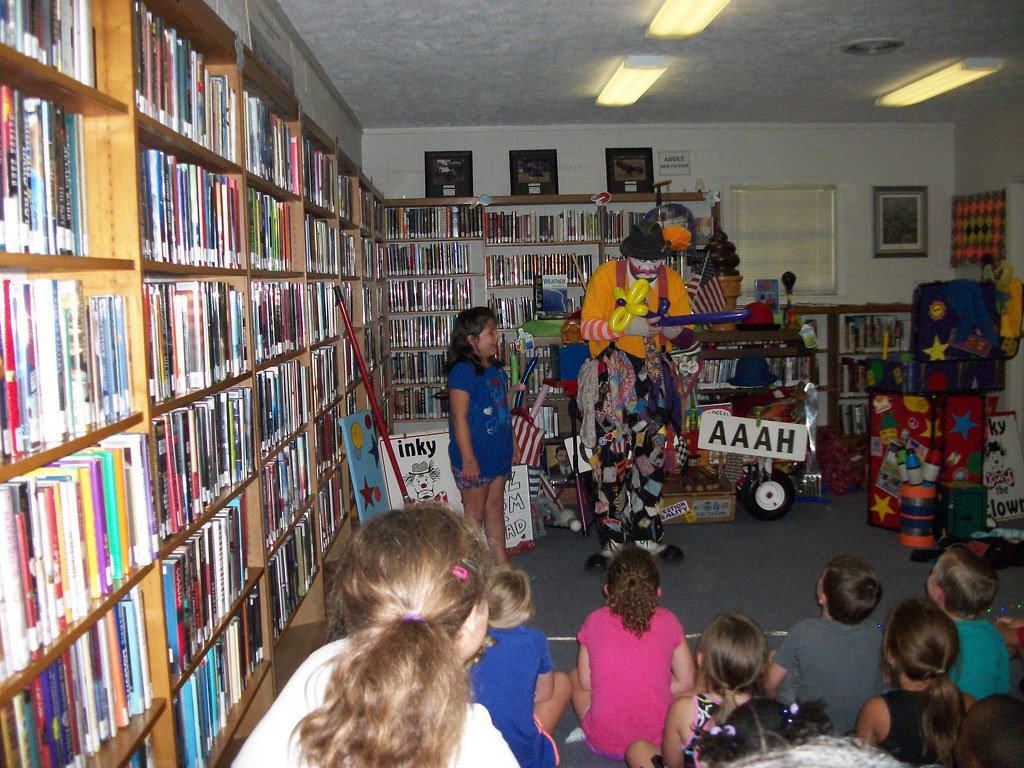 Summer FUN Harrisville Library Inky the Clown fills the … Flickr