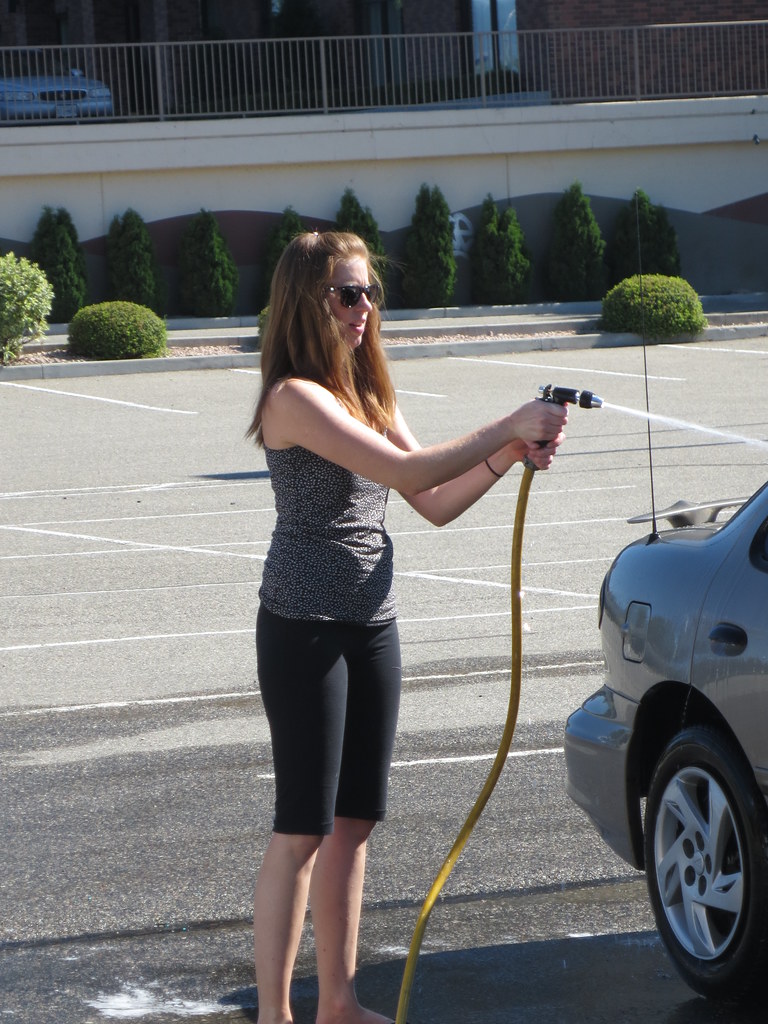 Hosing down At a charity car wash in Kelowna jamica1 Flickr