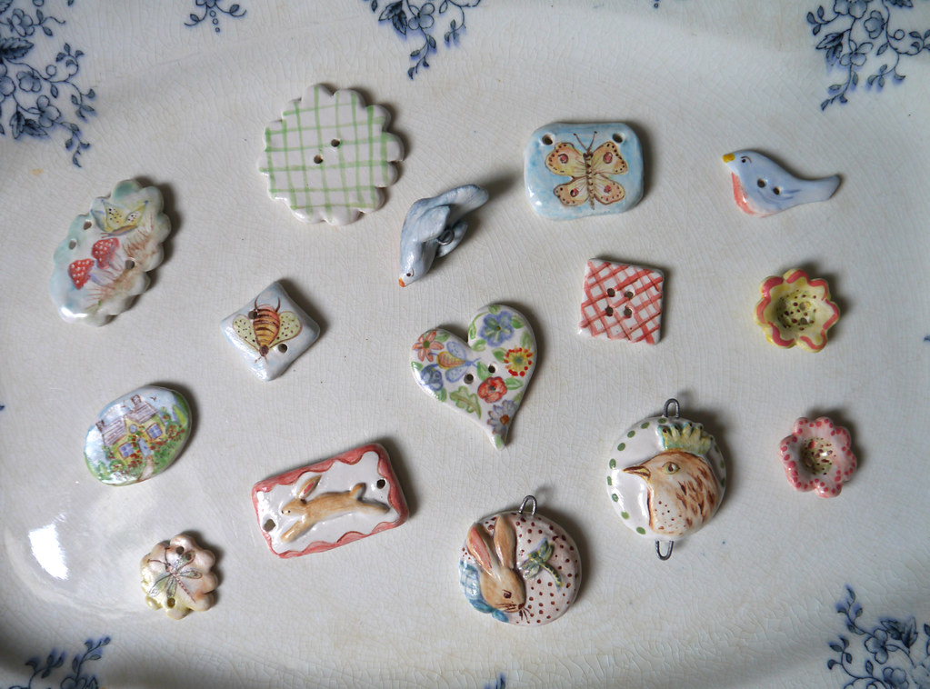 Lets Make Some Jewelry! handmade and painted porcelain cer… Flickr