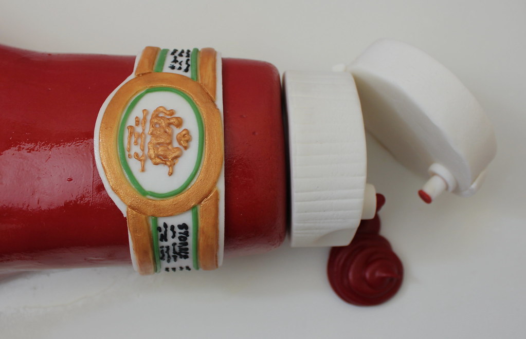 Giant Tomato Ketchup bottle birthday cake!! ) Pauls Creative Cakes