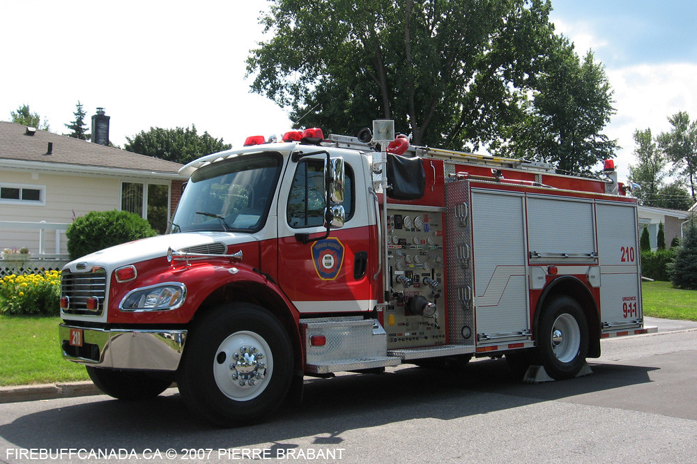 Service des incendies de TerrasseVaudreuil Les véhicules de pompiers