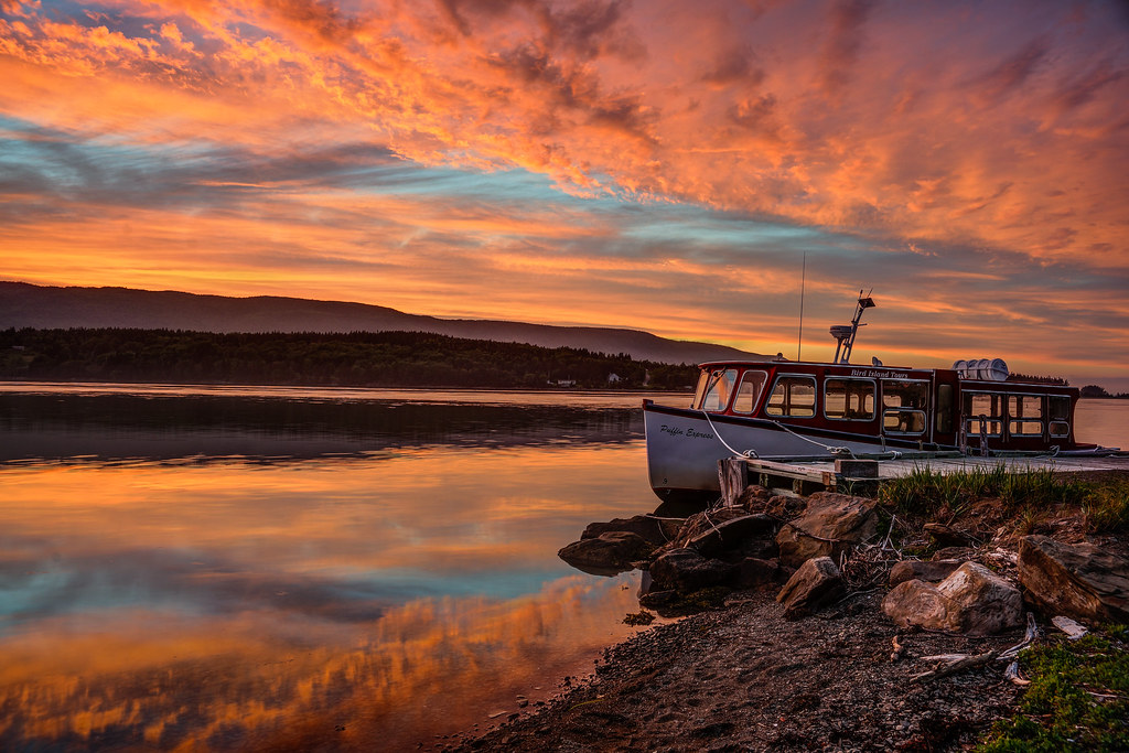 Late in the Evening Sunset over Big Bras D'or, Cape Breton… Bob