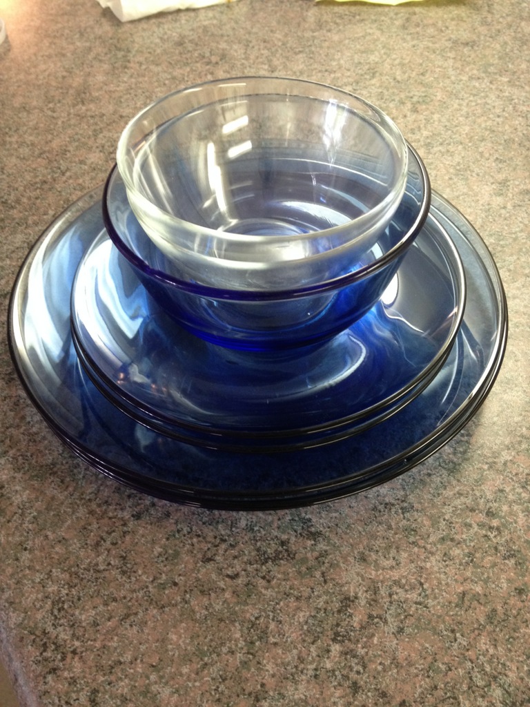 IKEA glass bowls and plates (and glasses included) Flickr