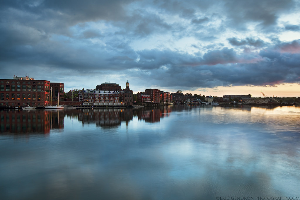 Portsmouth Skyline Sunset Inclement weather always makes f… Flickr