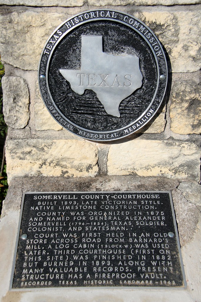 Somervell County Courthouse Historical Marker (Glen Rose, … Flickr