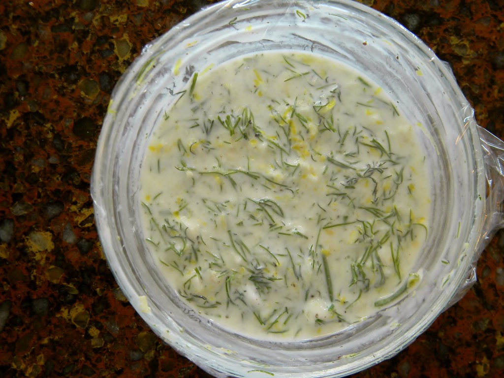Garlic Lemon Dill Sauce Fat free Greek yoghurt is the perf… Flickr