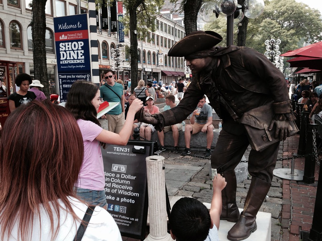Boston Statue coming to life. Andrew Quinney Flickr